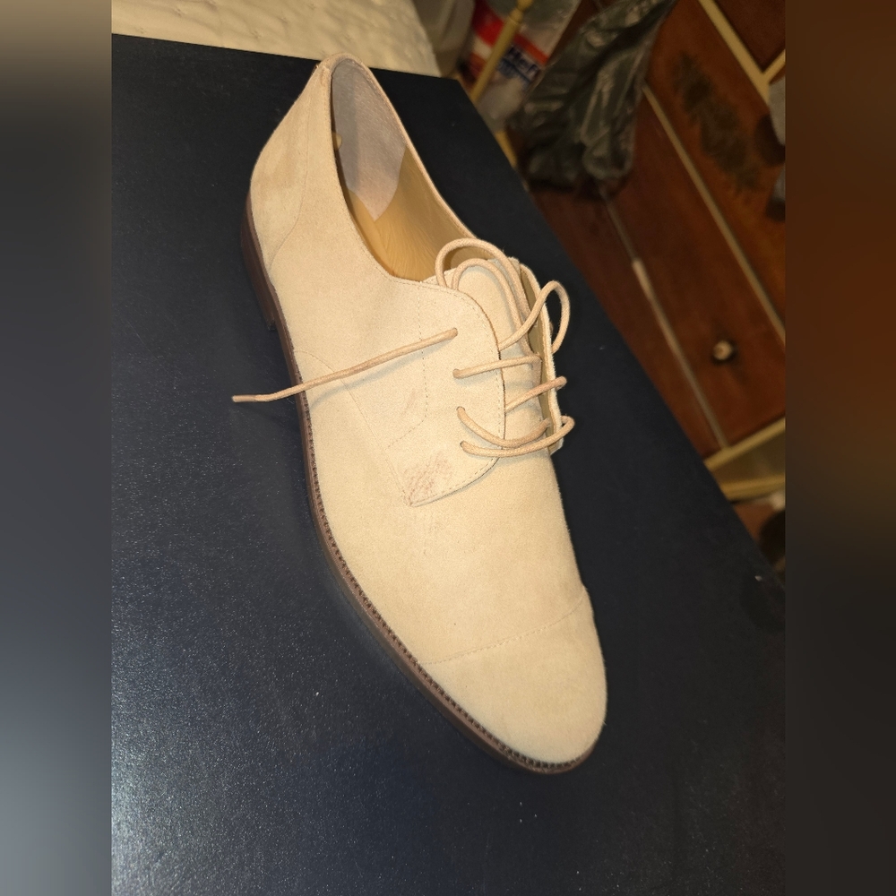 Ralph Lauren Men's Beige Suede Oxford Shoes